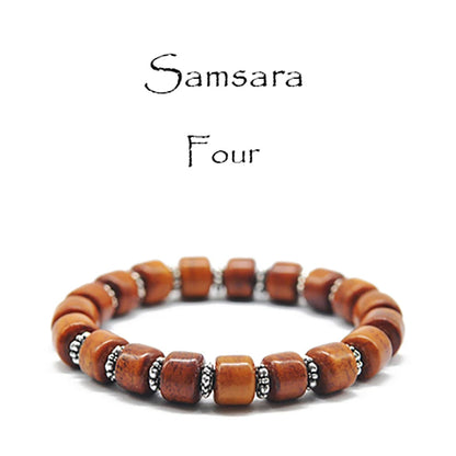 Bracelet Tibétain en Os de Yak et Oeil de Tigre – Porte-Bonheur et Protection