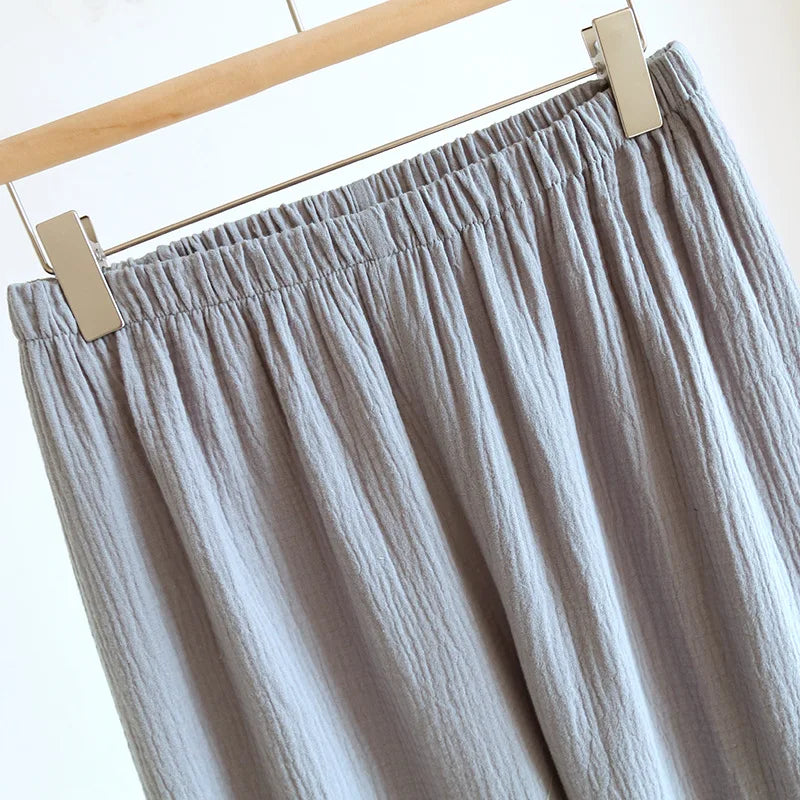 Kimono Homme en Coton Gaufré - Ensemble 2 Pièces