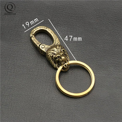 Porte-clés en Cuivre Artisanal Tête de Dragon