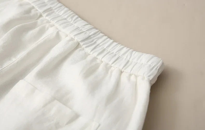 Pantalon Harem en Coton et Lin