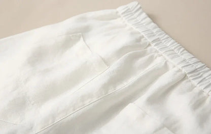 Pantalon Harem en Coton et Lin