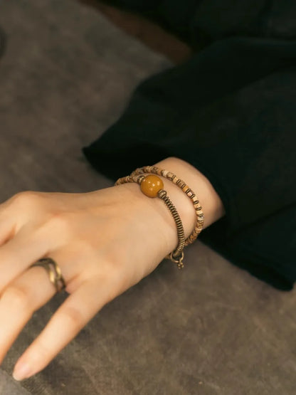 Bracelet Jaspe Paysage ou Jaspe Tacheté Vert ou Bleu – Perles Ethniques Unisexe