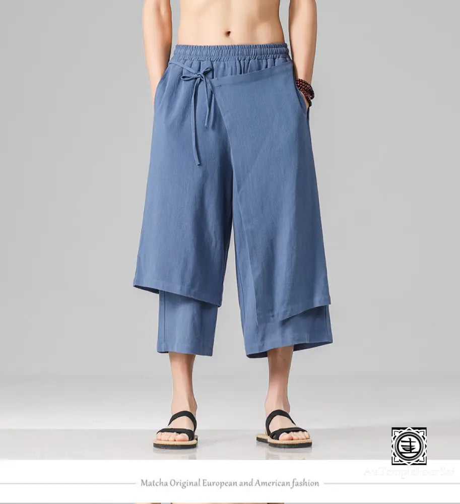 ’Arashi’ Pantalon Sarouel En Coton Et Lin Bas-Homme