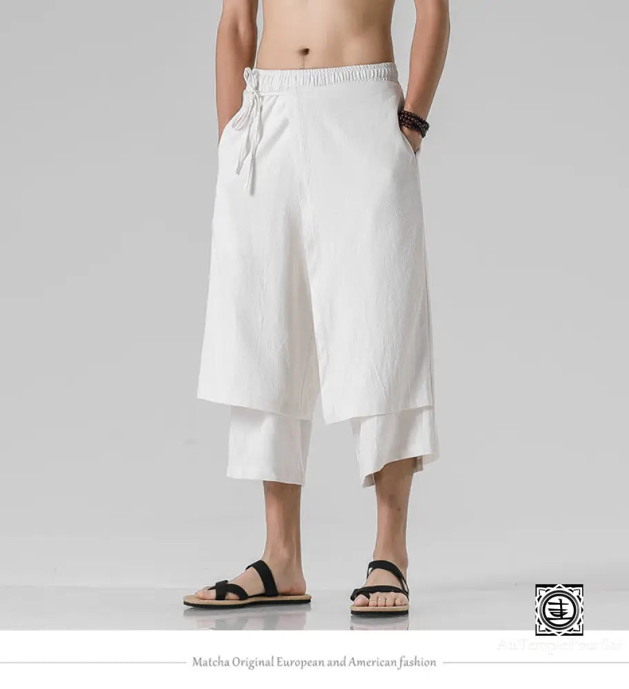 ’Arashi’ Pantalon Sarouel En Coton Et Lin Bas-Homme