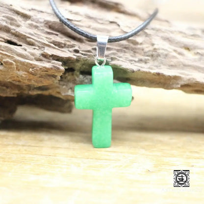 ’Aura’ Pendentif En Pierre Naturelle Jaspe Vert Pendentif