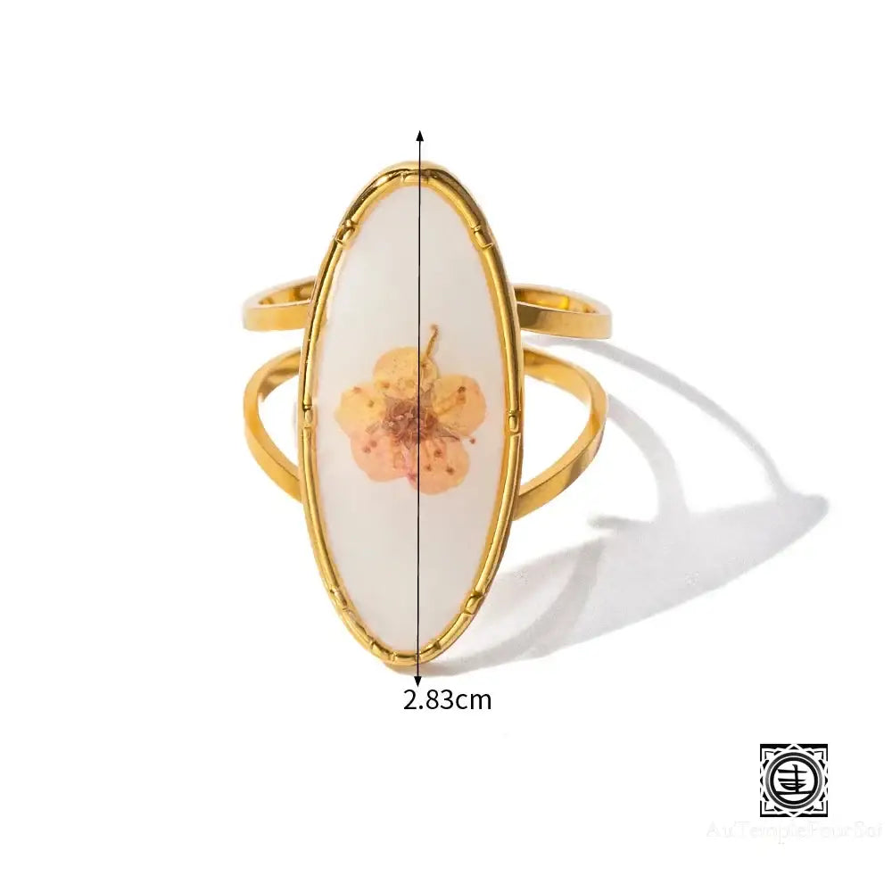 Bagues En Or Et Fleurs Naturelles - Collection Élégance Bohème Bague