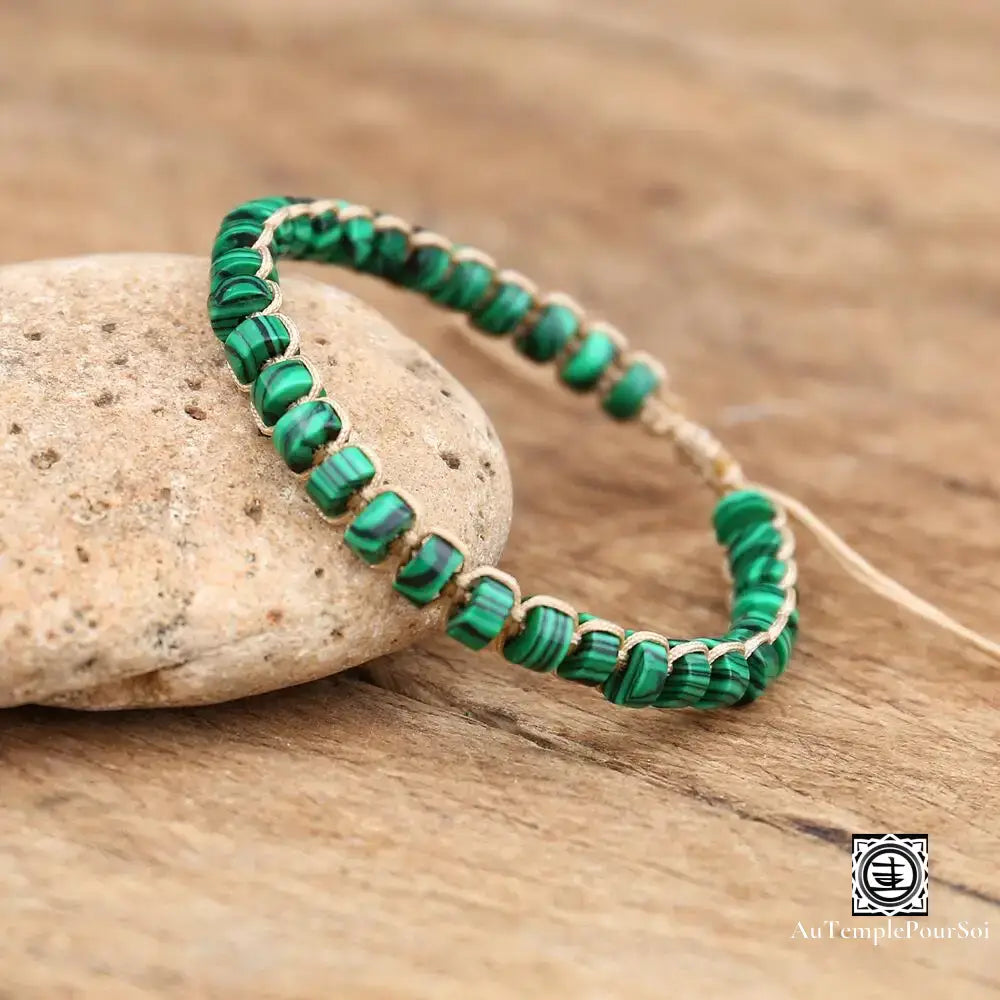 Bracelet 7 Chakra en Pierre Naturelle, jaspe, malachite