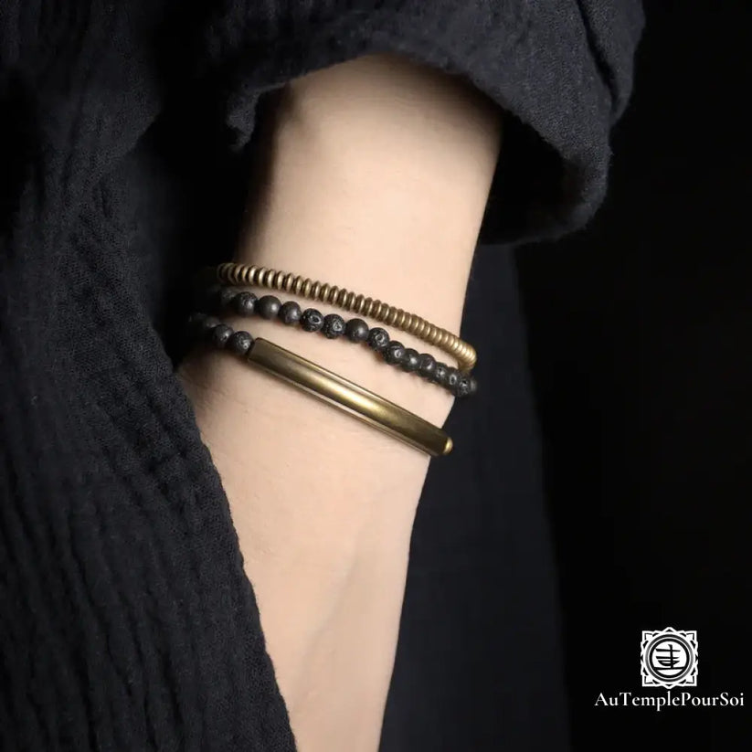 Bracelet Cuivre Pierre de Lave