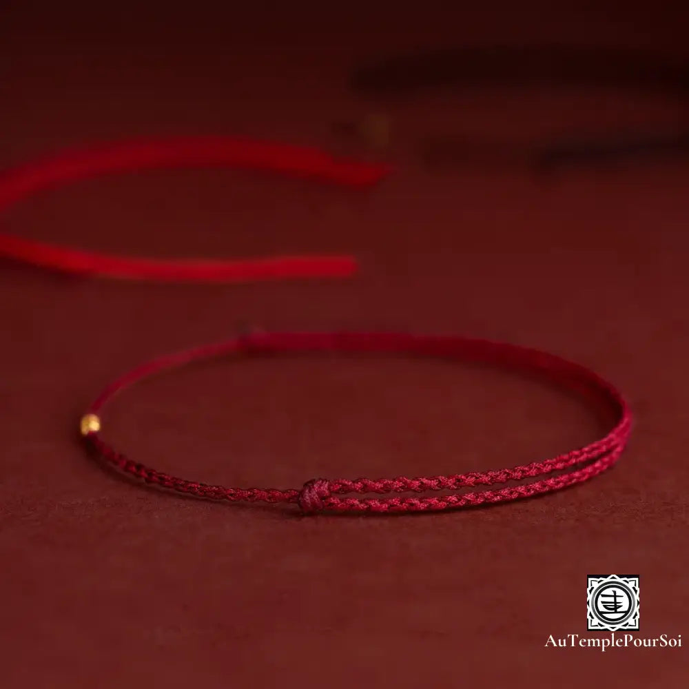 Bracelet Porte - Bonheur Intemporel En Corde Rouge - Élégance Unie Cuivre Bracelets