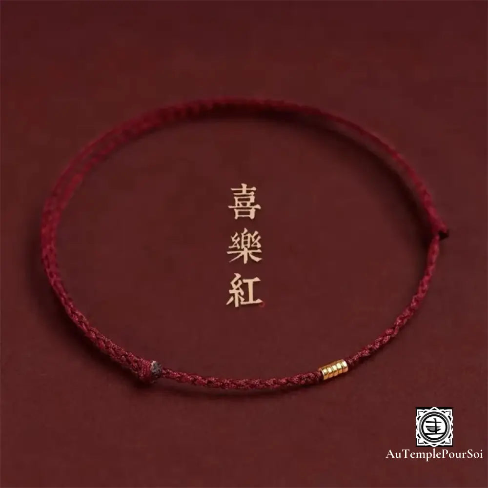 Bracelet Porte - Bonheur Intemporel En Corde Rouge - Élégance Unie Cuivre Bracelets