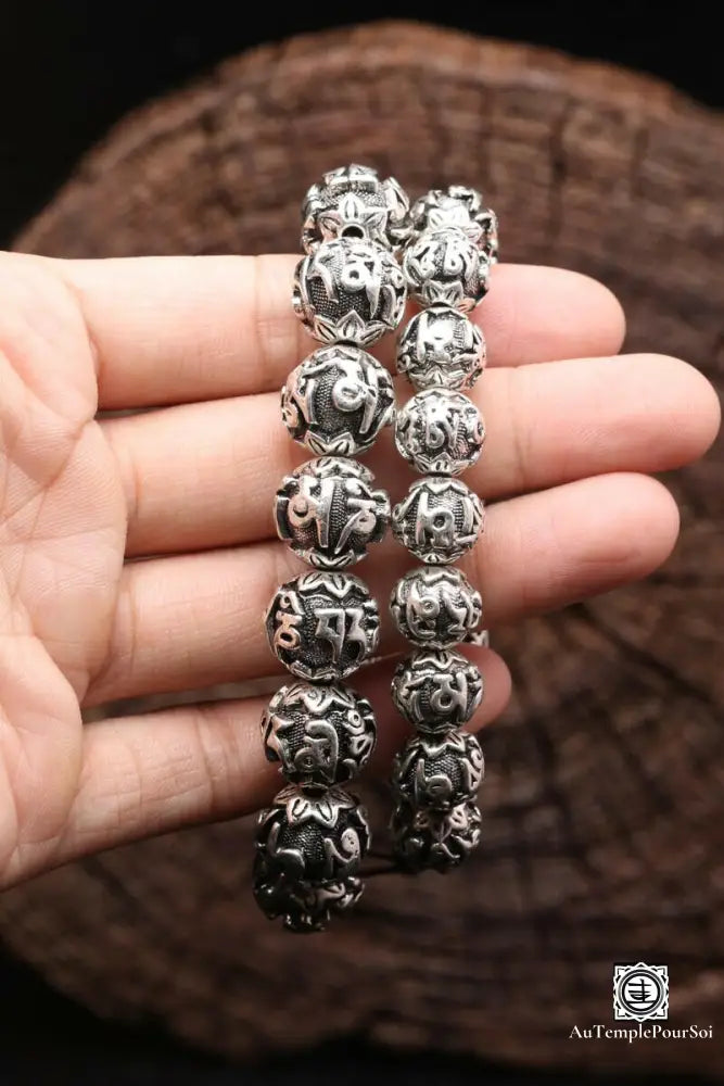 Bracelet ’Tashi Delek Heureux’ En Argent Du Tibet Bracelets