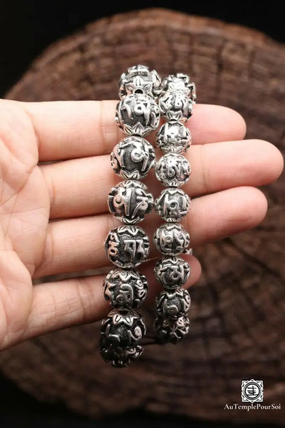 Bracelet ’Tashi Delek Heureux’ En Argent Du Tibet Bracelets