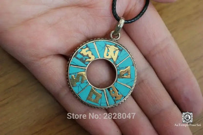 ’Cercle De Mantras’ - Pendentif Ethnique Népalais Pendentif - Tibet