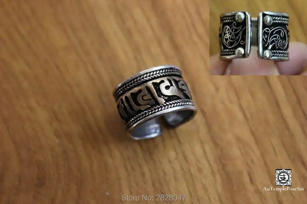 ’Chant Du Lotus’ - Anneau Mantra Tibétain Bague - Tibet