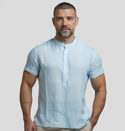 "Douceur" Chemise en lin à manches courtes