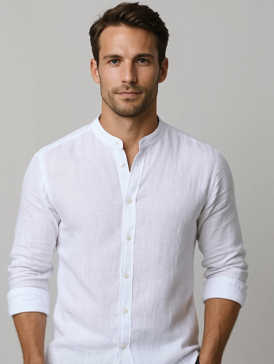 Pack 3 Chemises en Lin Col Mao "L’Essentiel Lin"