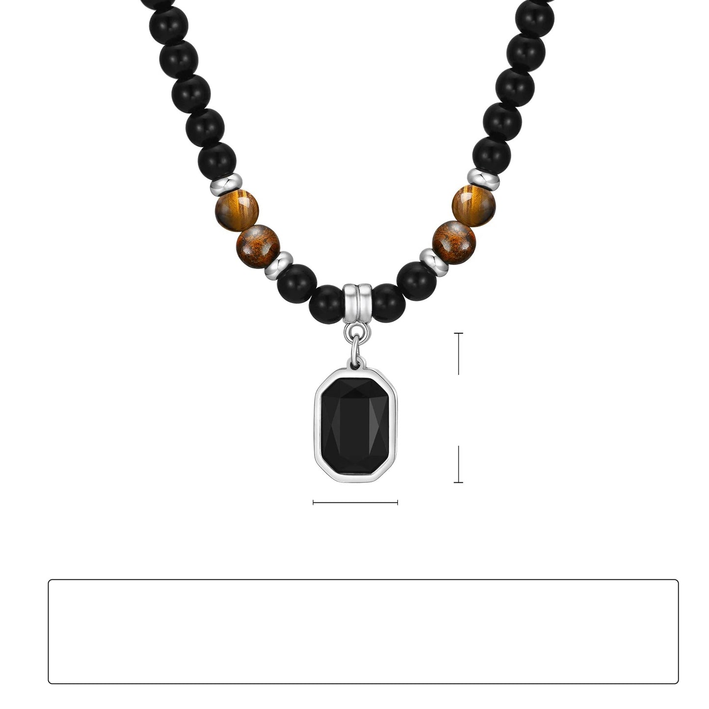 Infographie détaillant les dimensions du pendentif (18,6x12mm) et les matériaux : alliage haute qualité et acrylique.