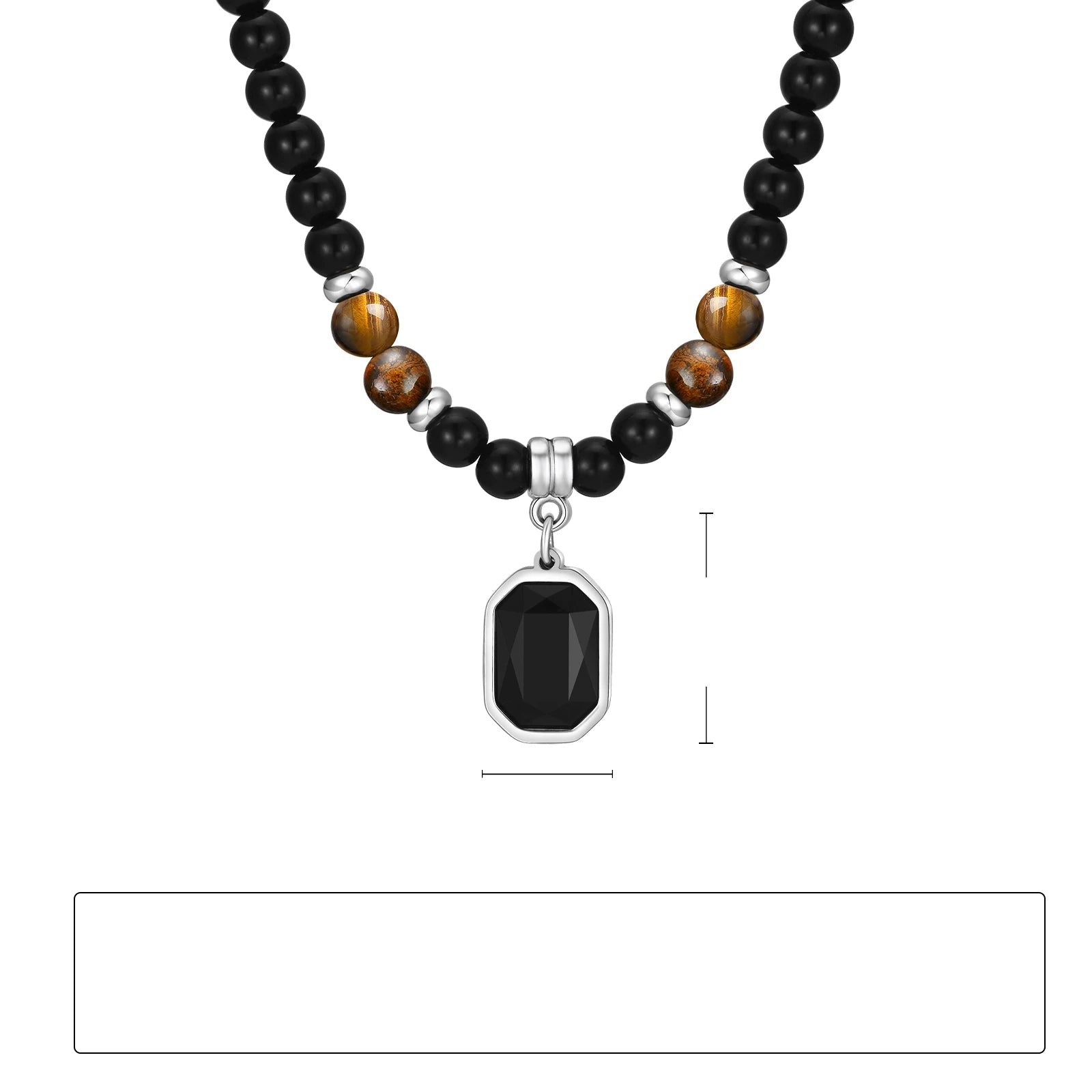 Infographie détaillant les dimensions du pendentif (18,6x12mm) et les matériaux : alliage haute qualité et acrylique.