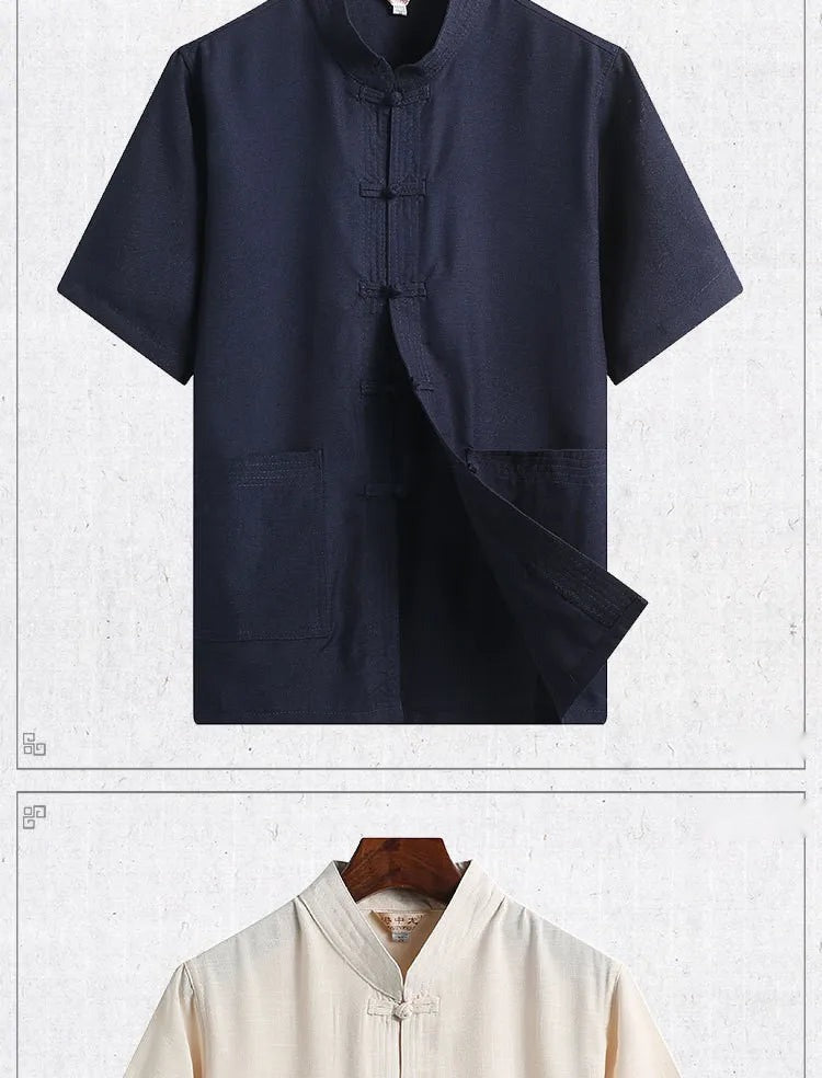Ensemble Hanfu Lin et Coton - Style Tang Traditionnel