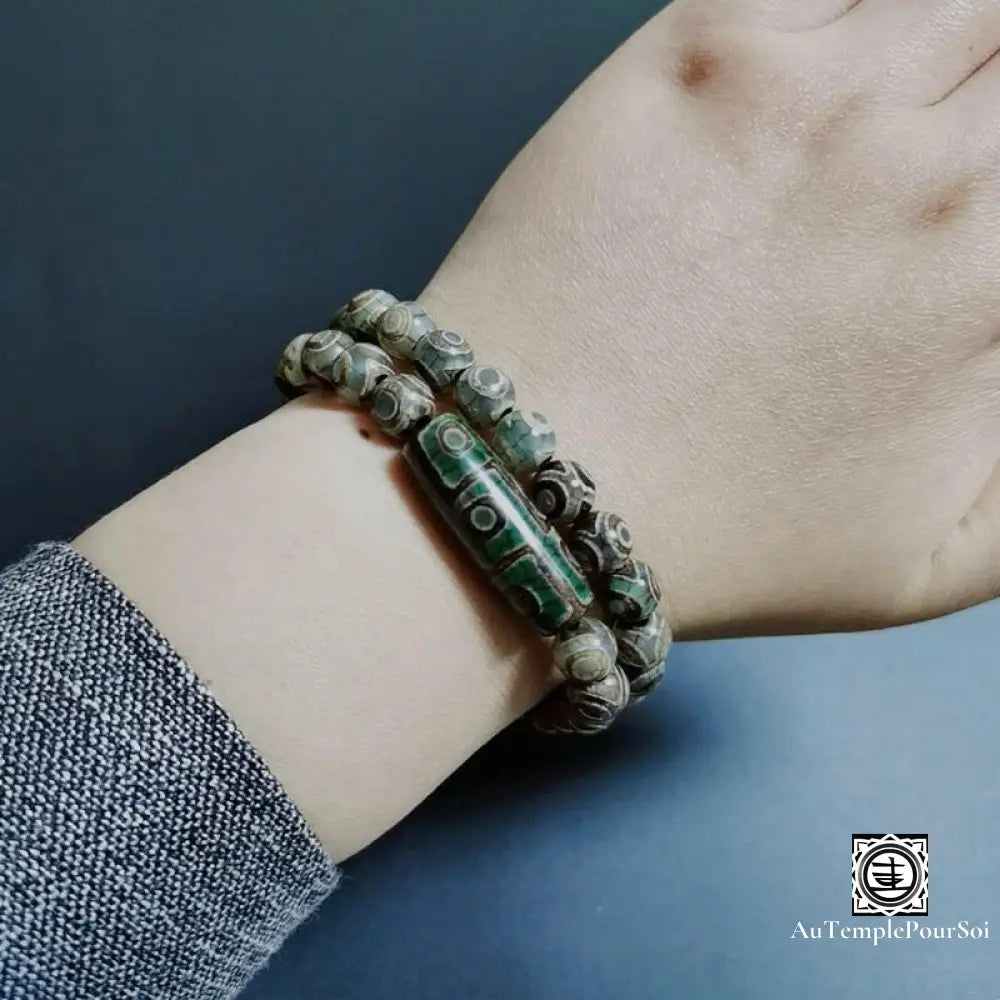 ’Coeur Du Tibet’ Bracelet En Agate Dzi Agate - Dzi