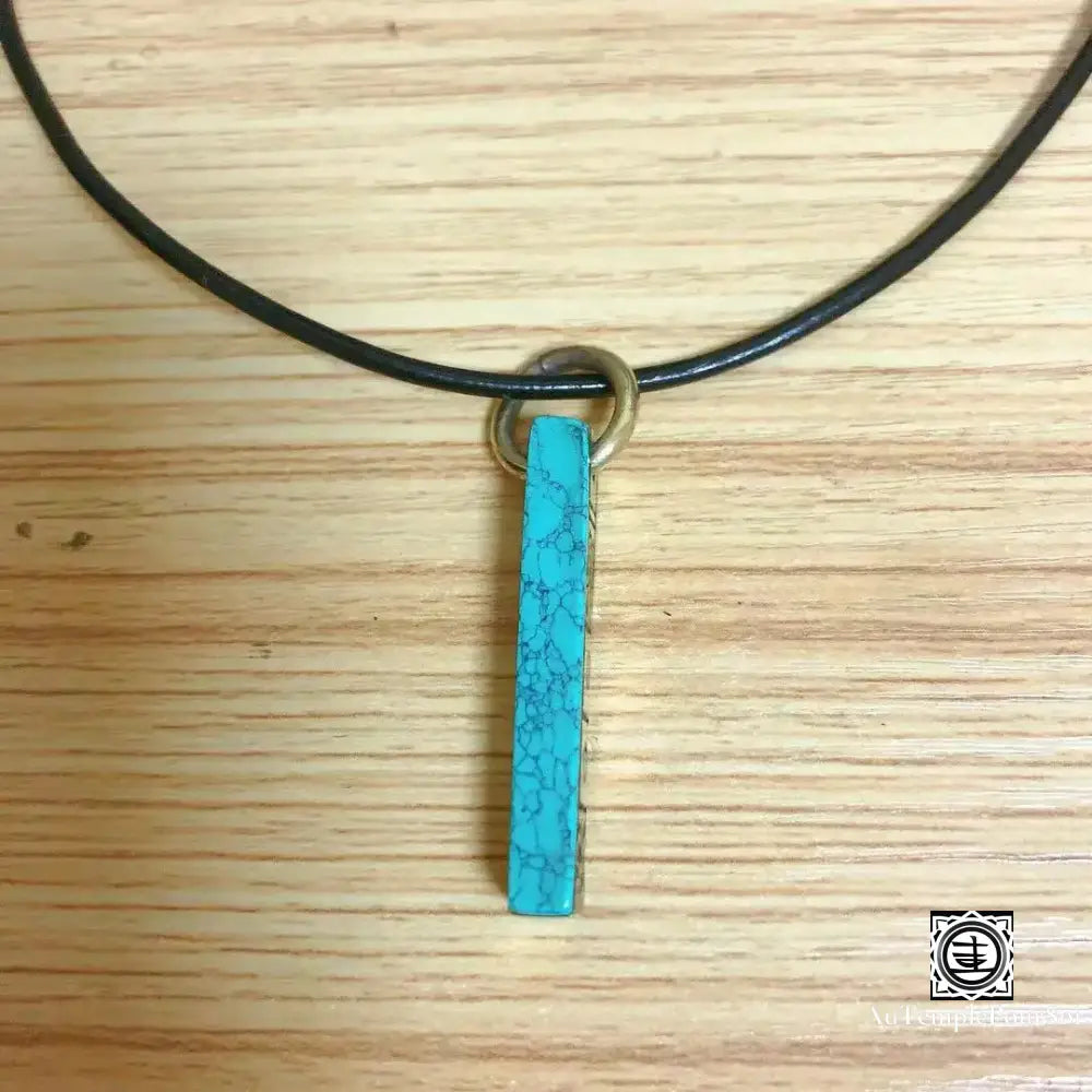 ’Colonne Céleste’ - Pendentif En Turquoise Et Cuivre Pendentif - Tibet