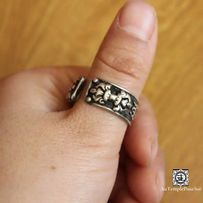 ’Écho Des Montagnes’ - Anneau Mantra En Argent Bague - Tibet