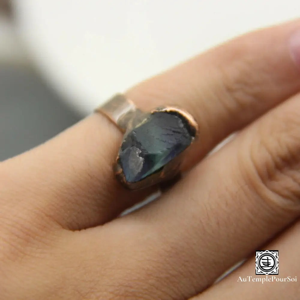 ’Éclat De Fluorite’ Bague Réglable En Fluorite Bague