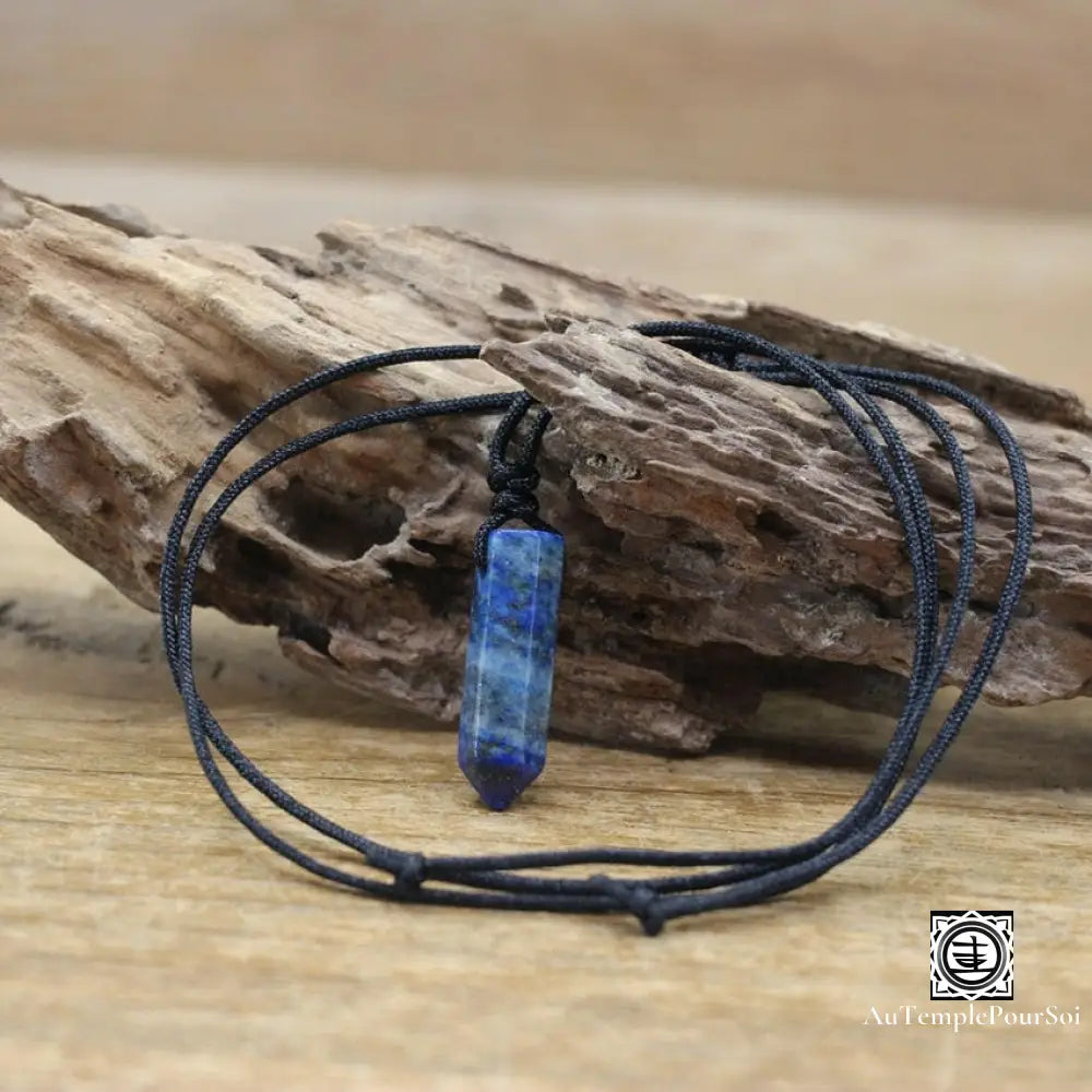 ’Éclat Éternel’ Pendentif Hexagonal En Pierre Naturelle Lapis Lazuli Pendentif