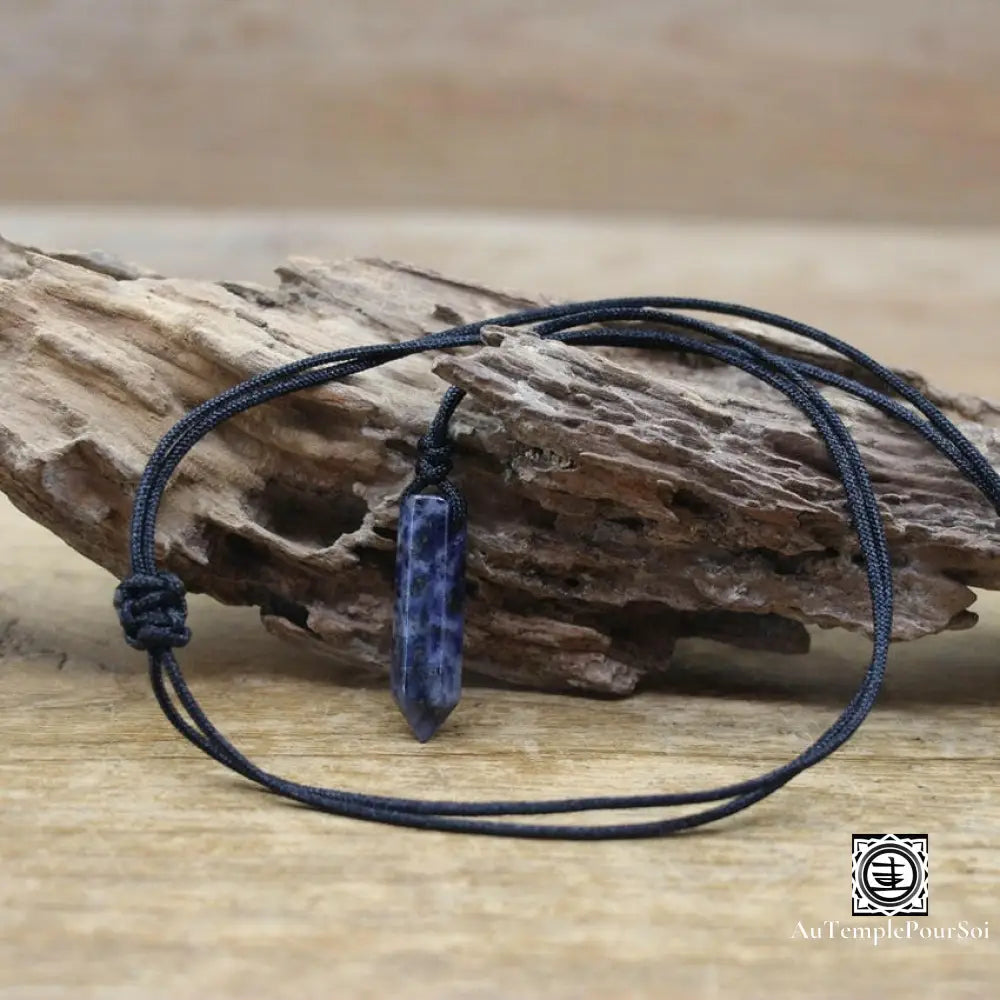 ’Éclat Éternel’ Pendentif Hexagonal En Pierre Naturelle Sodalite Pendentif