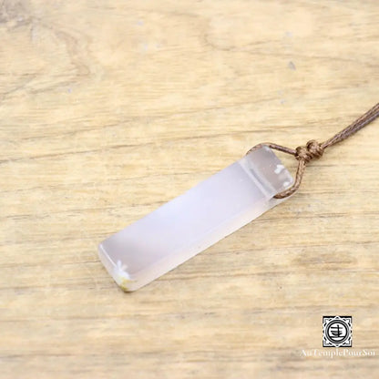 ’Eclat Mineral’ Pendentif En Pierre Naturelle Agate Grise Pendentif