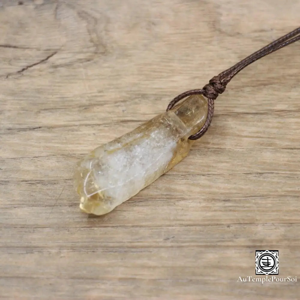 ’Eclat Mineral’ Pendentif En Pierre Naturelle Citrine Pendentif