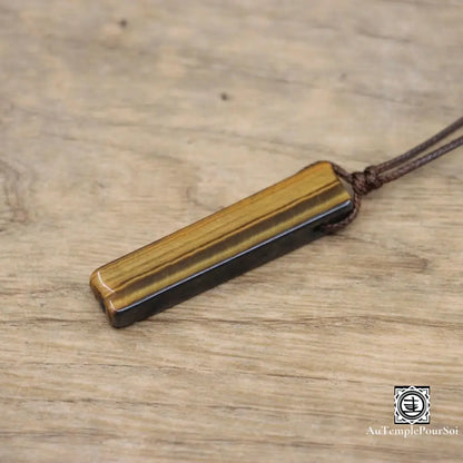 ’Eclat Mineral’ Pendentif En Pierre Naturelle Oeil De Tigre Pendentif