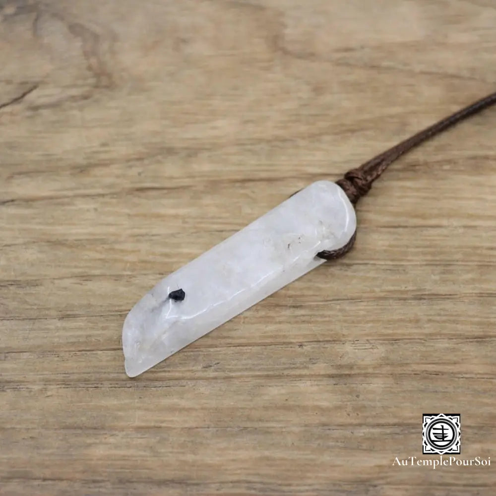 ’Eclat Mineral’ Pendentif En Pierre Naturelle Quartz Rutile Pendentif