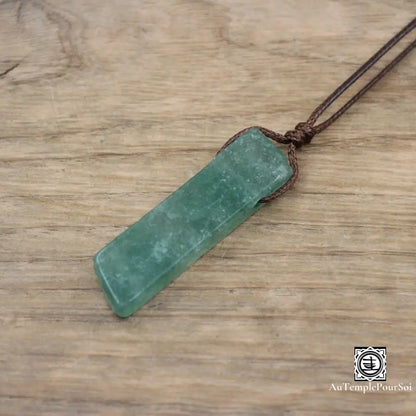 ’Eclat Mineral’ Pendentif En Pierre Naturelle Quartz Vert Fraise Pendentif