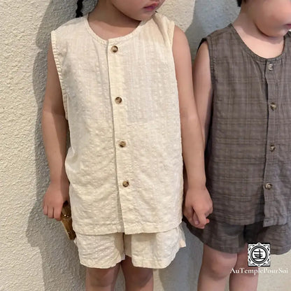 Ensemble ’Douce Brise’ Gilet Et Shorts Mixtes Pour Enfants Enfant-Ensemble