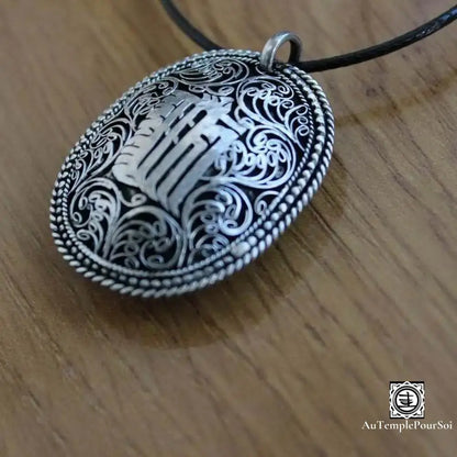 ’Essence Kalachakra’ - Pendentif Mantra Double Face En Argent Pendentif - Tibet