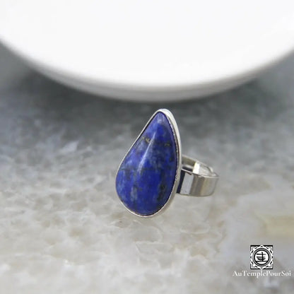 ’Goutte D’univers’ Bague Réglable En Pierres Naturelles Lapis Lazuli Bague