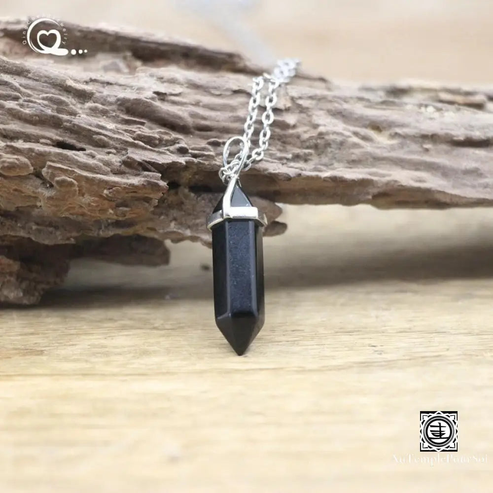 ’Harmonie Céleste’ Pendentif Hexagonal En Pierre Naturelle Pendentif