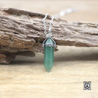 ’Harmonie Céleste’ Pendentif Hexagonal En Pierre Naturelle Aventurine Pendentif