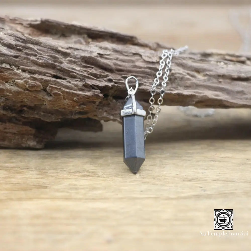 ’Harmonie Céleste’ Pendentif Hexagonal En Pierre Naturelle Hematite Pendentif