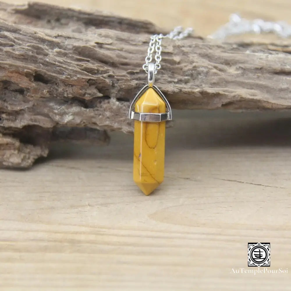 ’Harmonie Céleste’ Pendentif Hexagonal En Pierre Naturelle Mookaite Pendentif