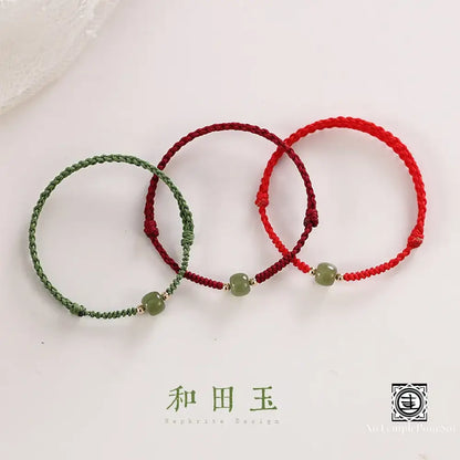 Harmonie Naturelle - Bracelet Hetian Tissé Bracelets