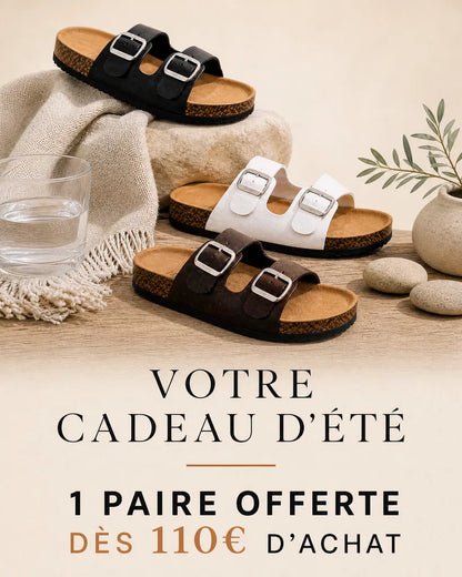Sandales Mixtes en Cuir & Liège – Collection Sérénité