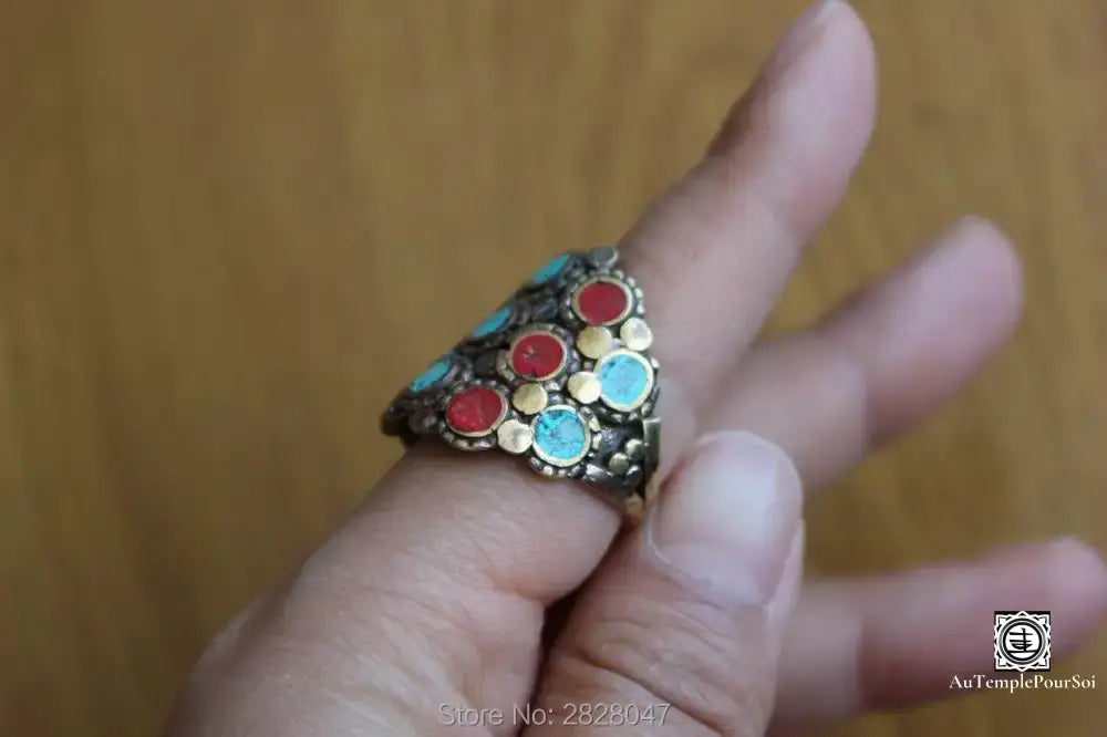 ’Jardin De Jokhang’ - Bague Mosaïque Tibétaine Bague - Tibet