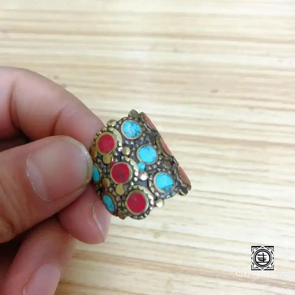 ’Jardin De Jokhang’ - Bague Mosaïque Tibétaine Bague - Tibet