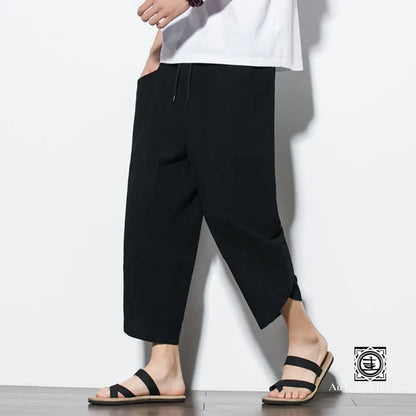 ’Jiajing’ Pantalon En Lin Et Coton Bas-Homme