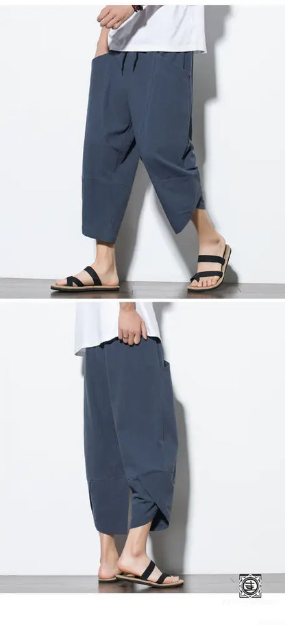 ’Jiajing’ Pantalon En Lin Et Coton Bas-Homme