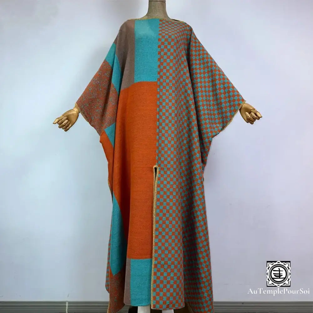 Kaftan ’Mosaïque Élégante’ Coucher De Soleil / Unique Offerte