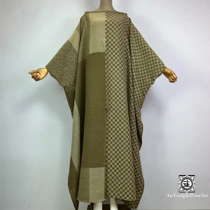 Kaftan ’Mosaïque Élégante’ Géométrie D’été / Unique Offerte