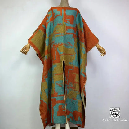 Kaftan ’Mosaïque Élégante’ Voyage Azuré / Unique Offerte